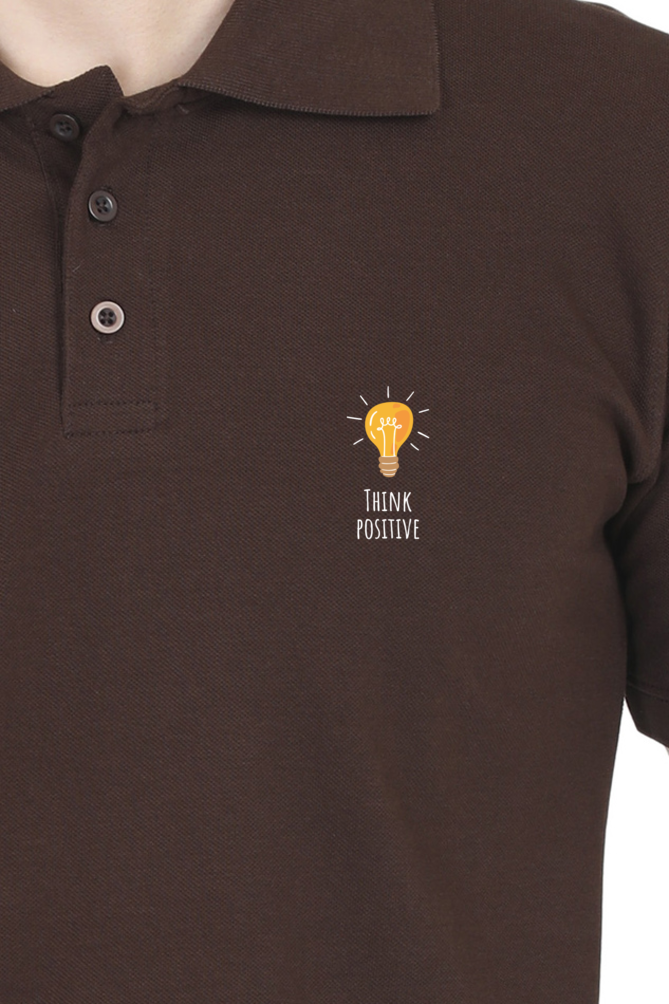 Men's Think Positive Polo T-Shirt - Kiseki Apparels
