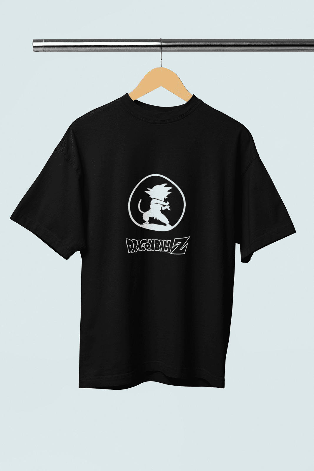 Men's B&W Dragon Ball Z Oversized T-Shirt