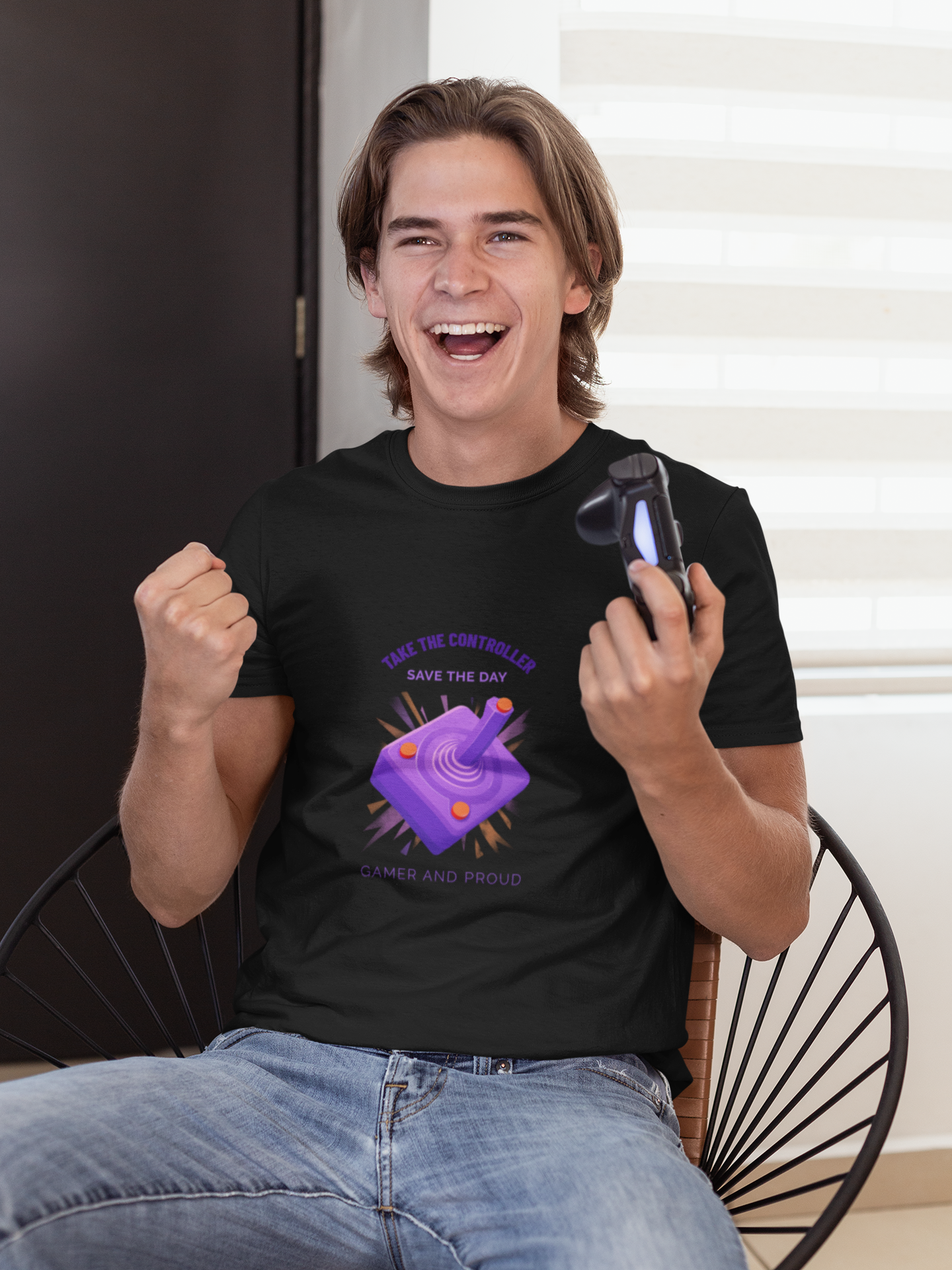 Retro Controller Men's Round Neck TShirt - Kiseki Apparels