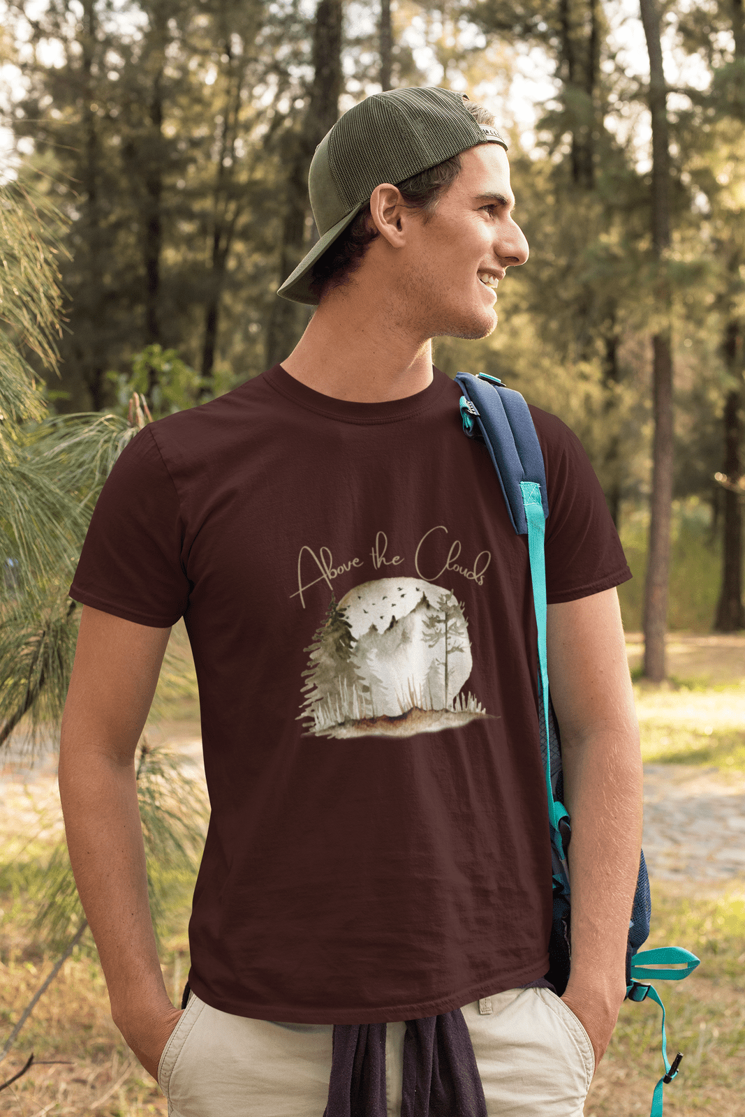Men's Round Neck Mountain T-Shirt - Kiseki Apparels