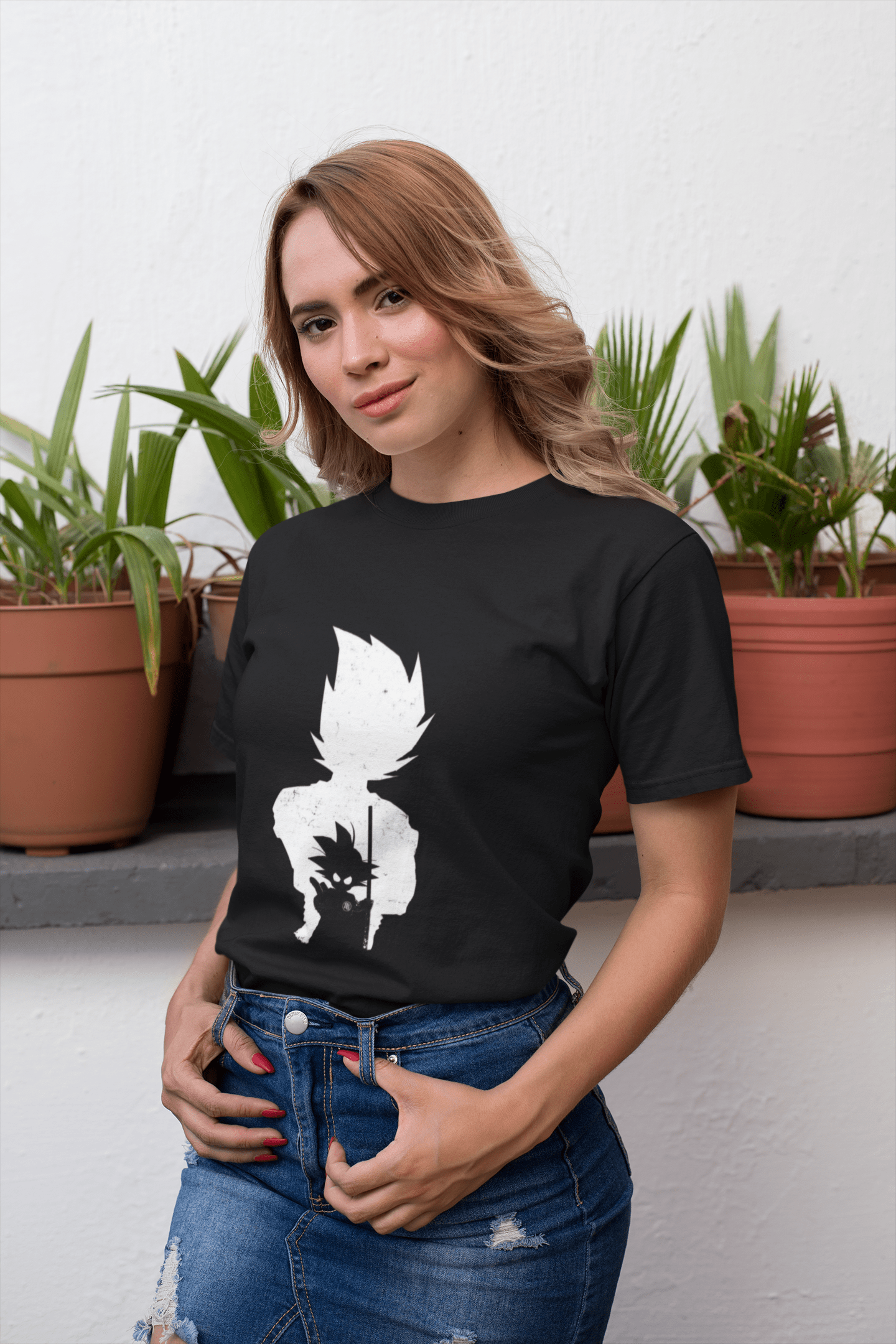 Anime Goku-Gohan Women's Round Neck T-Shirt - Kiseki Apparels
