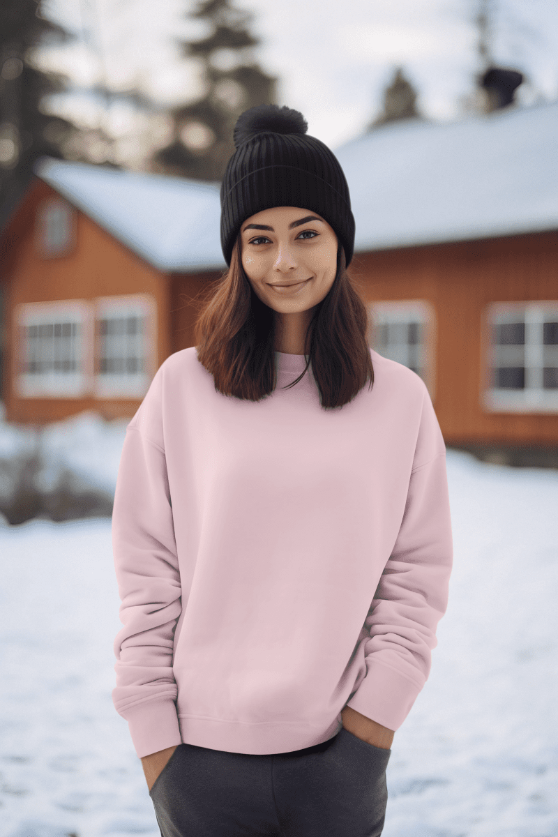 Women's Super Combed Premium Sweatshirts- Solid - Kiseki Apparels