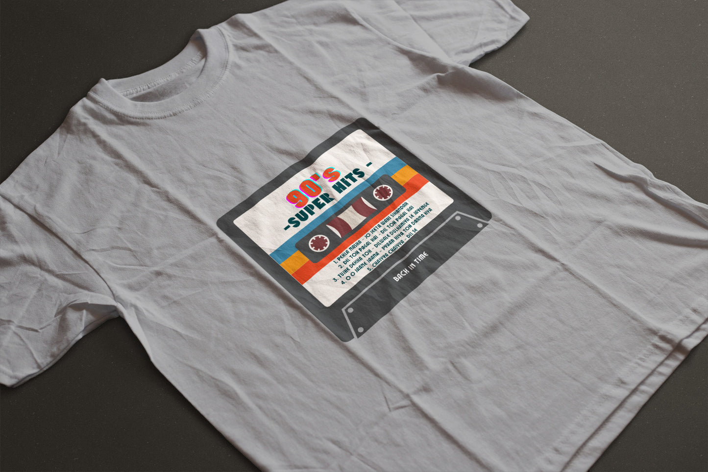 Retro Cassette Men's Round Neck T-Shirt - Kiseki Apparels