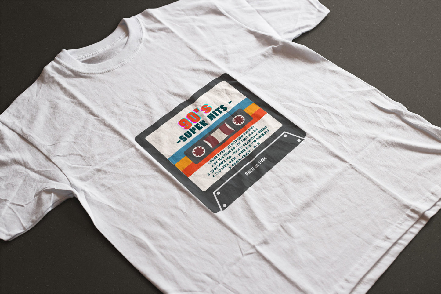 Retro Cassette Men's Round Neck T-Shirt - Kiseki Apparels