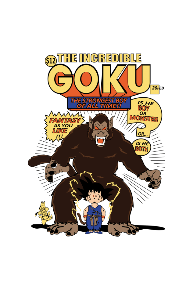 Men's Incredible Goku Oversized T-Shirt