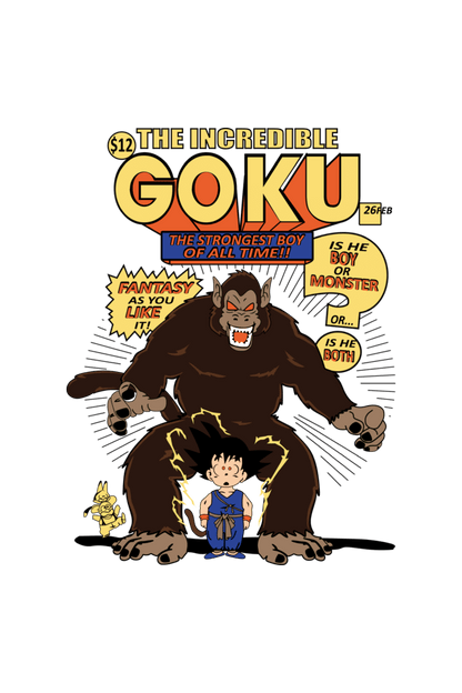 Men's Incredible Goku Oversized T-Shirt