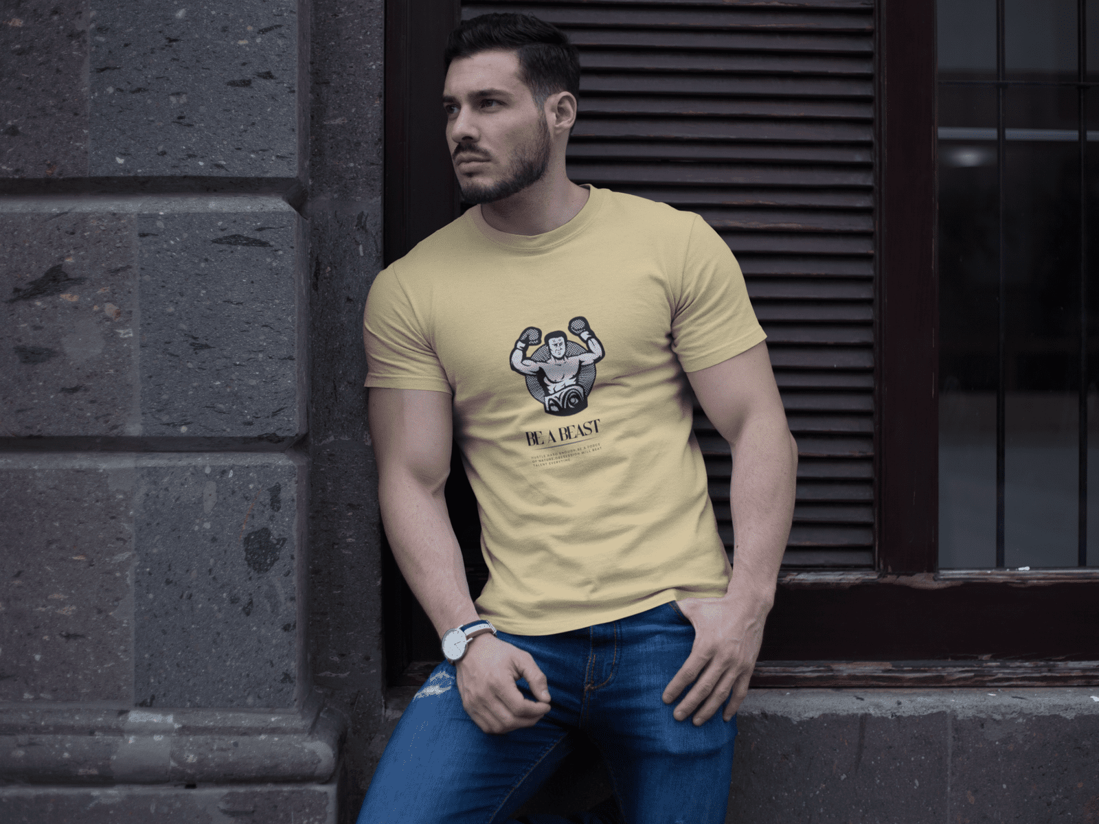 Men's Round Neck Beast TShirt - Kiseki Apparels