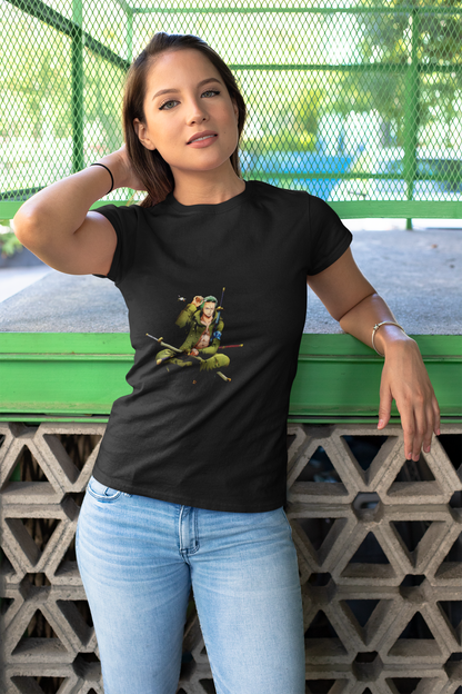 Anime Women's Round Neck Zoro TShirt - Kiseki Apparels