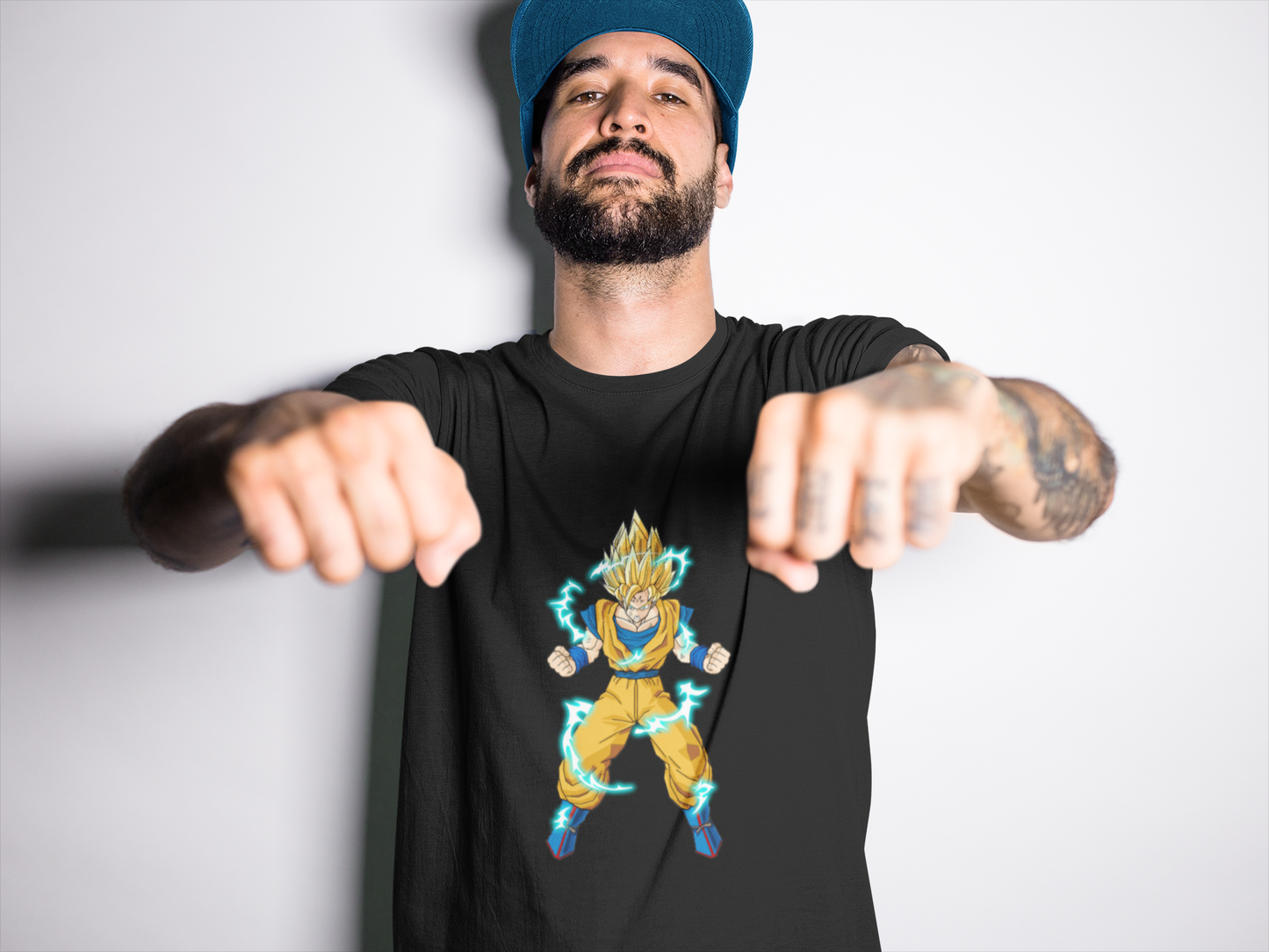 Saiyan Goku Men's Round Neck T-Shirt - Kiseki Apparels