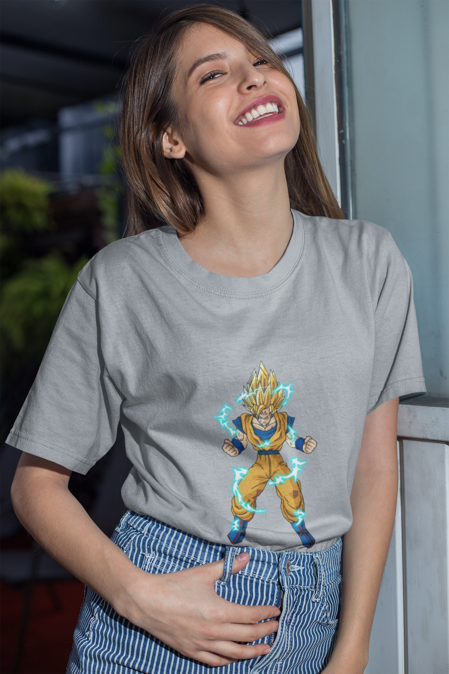 Saiyan Goku Women's Round Neck T-Shirt - Kiseki Apparels