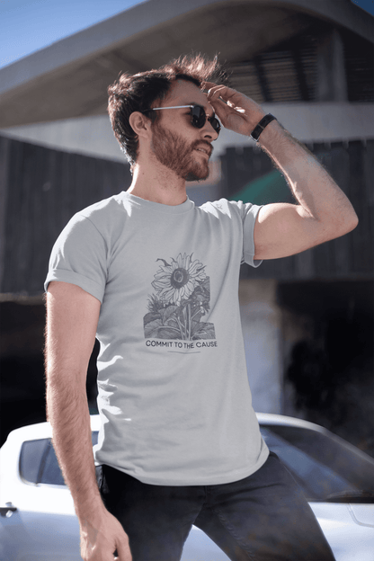 Men's Round Neck Commit to Cause TShirt - Kiseki Apparels