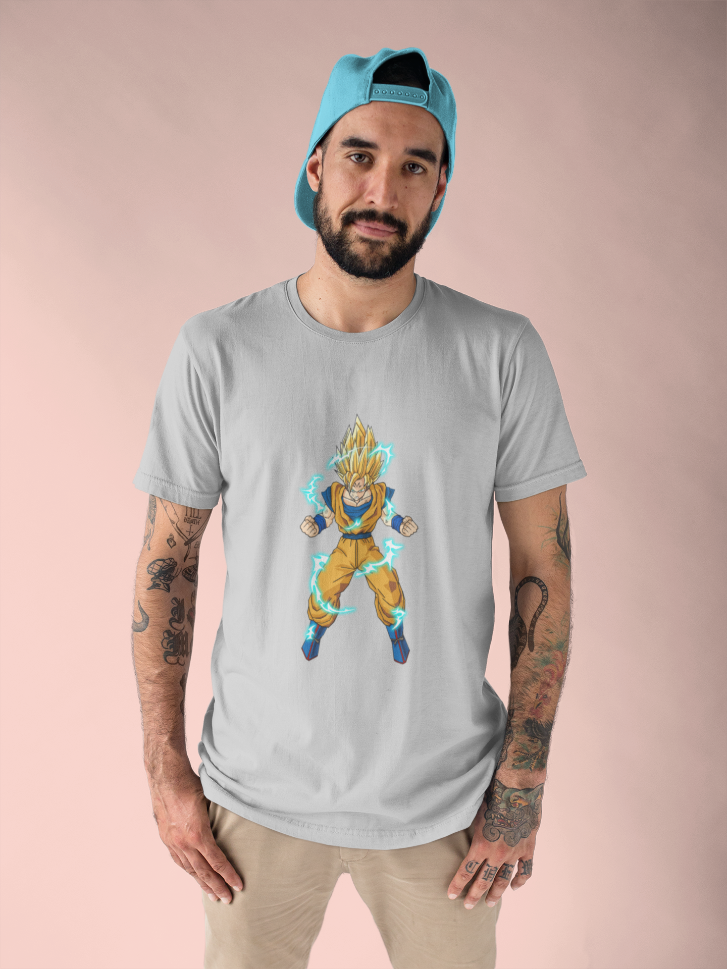 Saiyan Goku Men's Round Neck T-Shirt - Kiseki Apparels