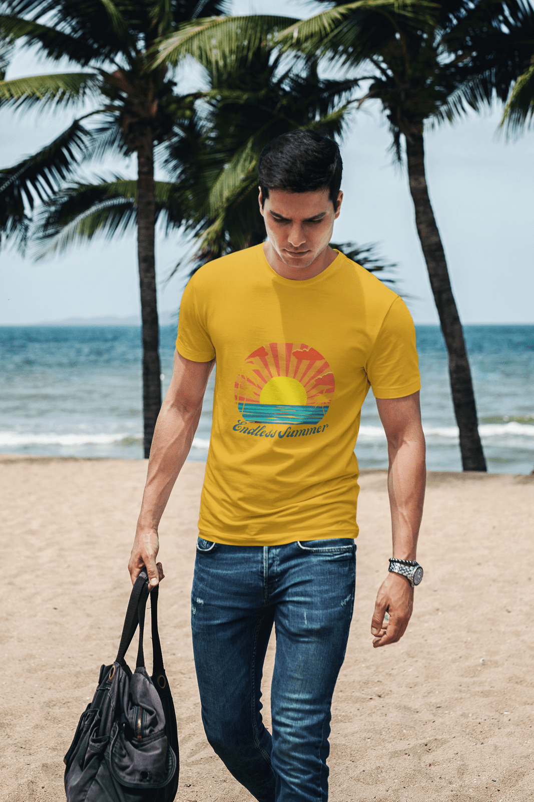 Men's Round Neck Beach T-Shirt - Kiseki Apparels