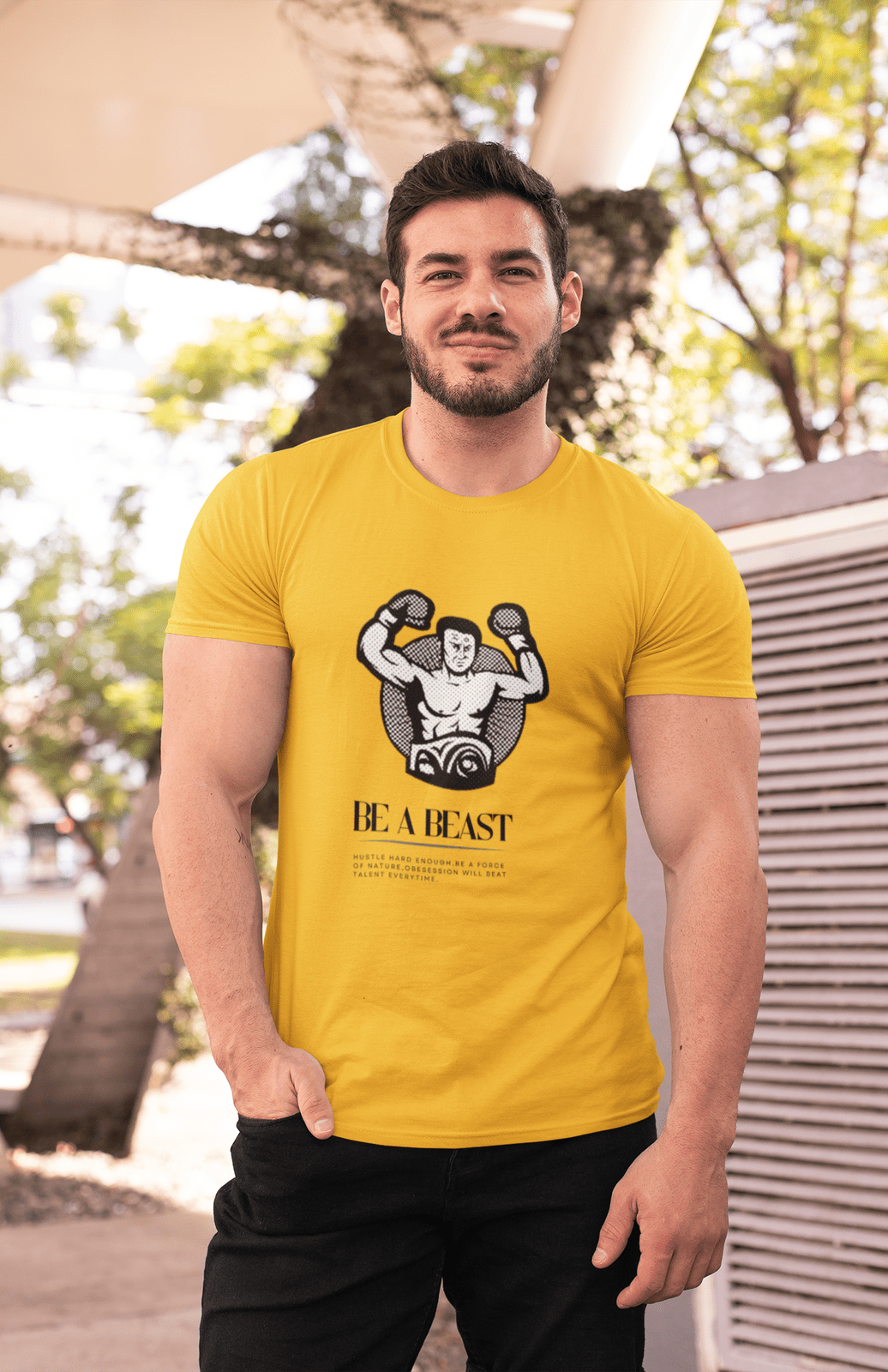 Men's Round Neck Beast TShirt - Kiseki Apparels