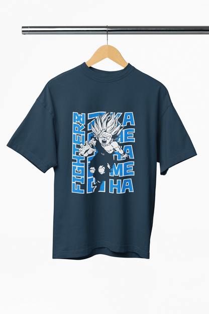 Men's Fighter Vegeta Oversized T-Shirt