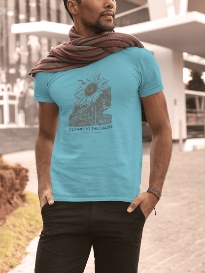 Men's Round Neck Commit to Cause TShirt - Kiseki Apparels