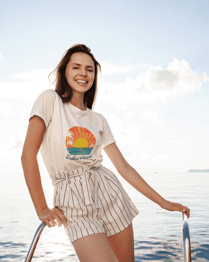 Women's Round Neck Beach T-Shirt - Kiseki Apparels
