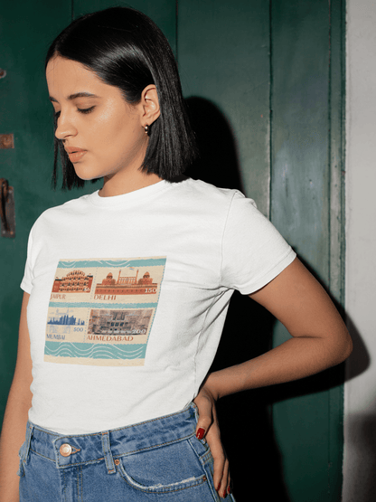 Women's Heritage Stamp Round Neck T-Shirt - Kiseki Apparels