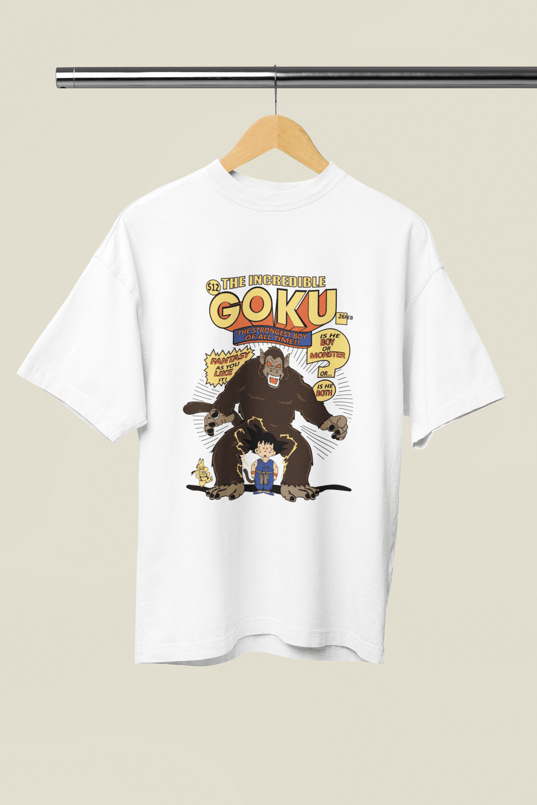 Men's Incredible Goku Oversized T-Shirt