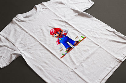 Retro Super Mario Women's Round Neck T-Shirt - Kiseki Apparels