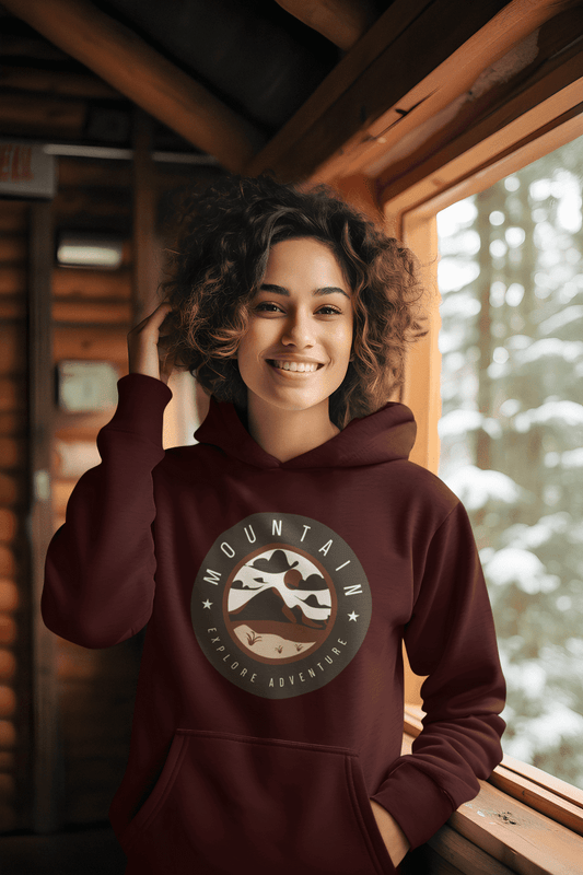 Women's Premium Hooded Sweatshirts - Mountain - Kiseki Apparels