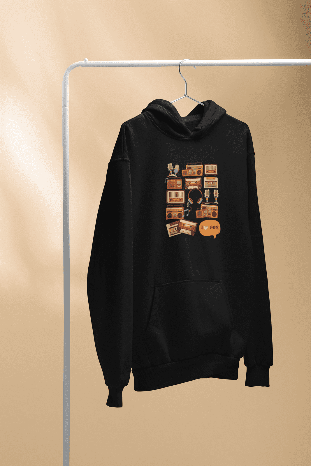 Men's Oversized Hooded Sweatshirt - 90s - Kiseki Apparels