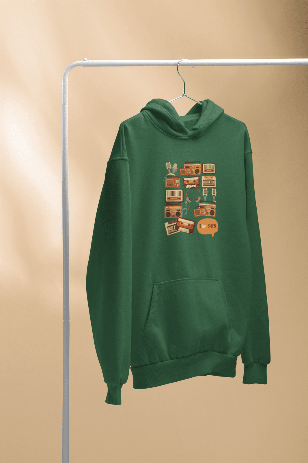 Men's Oversized Hooded Sweatshirt - 90s - Kiseki Apparels