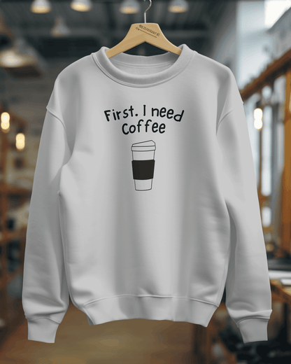 Men's Super Combed Premium Sweatshirts - Coffee - Kiseki Apparels