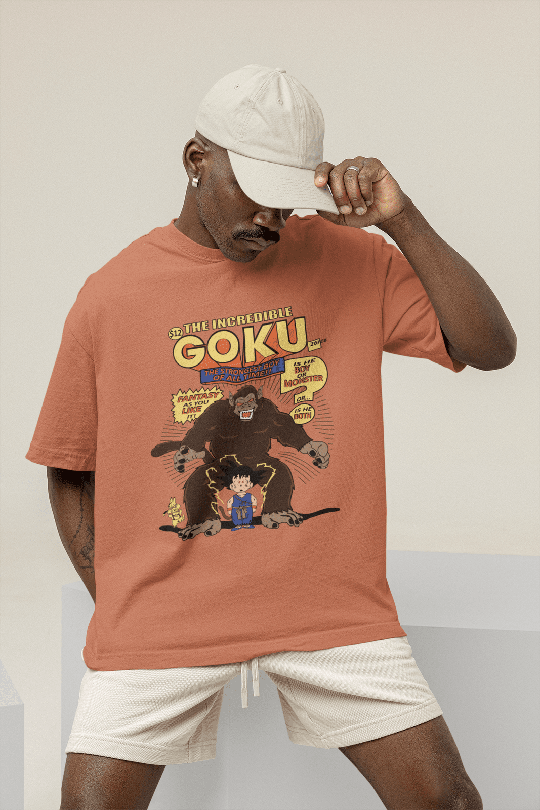 Men's Incredible Goku Oversized T-Shirt