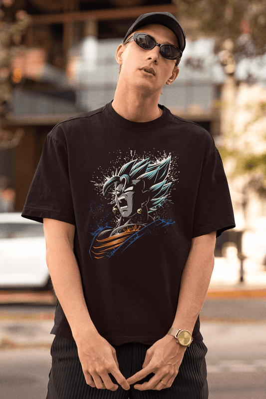 Men's Super God Saiyan Goku Oversized T-Shirt