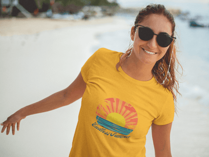 Women's Round Neck Beach T-Shirt - Kiseki Apparels