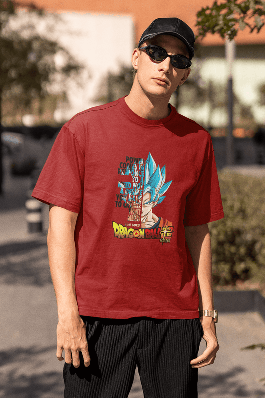 Men's Super God Goku Oversized T-Shirt