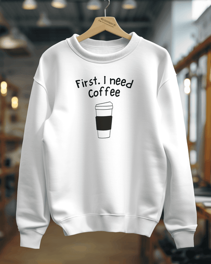 Men's Super Combed Premium Sweatshirts - Coffee - Kiseki Apparels