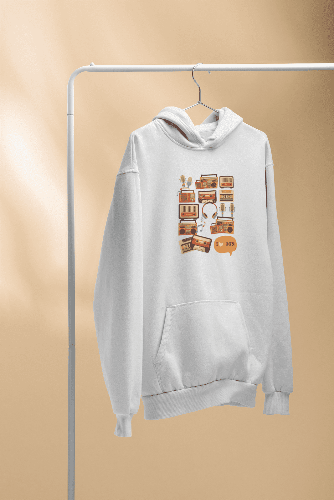 Men's Oversized Hooded Sweatshirt - 90s - Kiseki Apparels