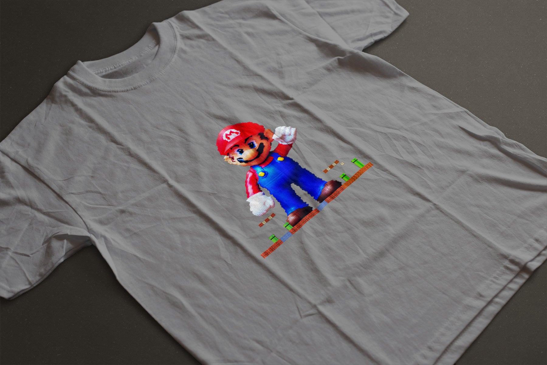 Retro Super Mario Men's Round Neck T-Shirt - Kiseki Apparels