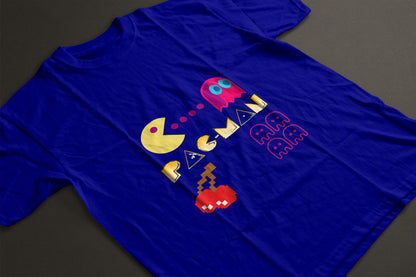 Retro PacMan Men's Round Neck TShirt - Kiseki Apparels